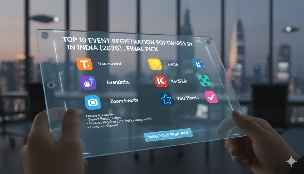Top 10 Event Registration Softwares in India (2026) : Final&nbsp;Pick